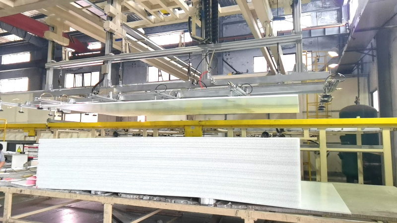 Holycore's CFRT PP Honeycomb Panel production line showcase Holycore's CFRT PP Honeycomb Panel production line showcase